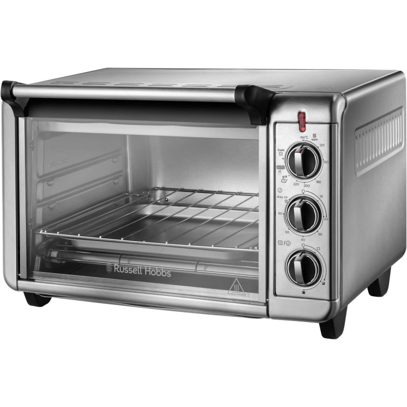 Russell Hobbs Express Mini Air Fryer Oven, 12.6L Capacity, 1500W, 5 Functions Countertop Convection Oven, Grill And Air Fryer, Stainless Steel, Silver, 1 Year Warranty