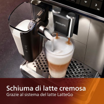 Philips 5400 Series Fully Automatic Espresso Machine 1500W, 12 Beverages, Lattego Milk Solution, TFT Display, EP5447/90, 1 Year Warranty