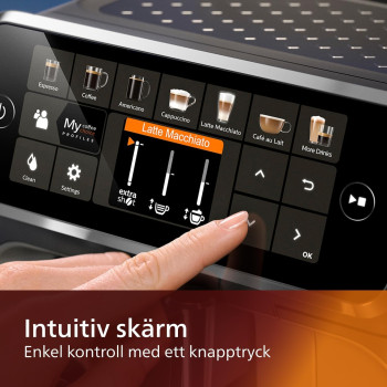 Philips 5400 Series Fully Automatic Espresso Machine 1500W, 12 Beverages, Lattego Milk Solution, TFT Display, EP5447/90, 1 Year Warranty