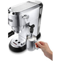 DeLonghi EC685 Dedica Style Pump Espresso Machine With Grinder, Silver, 1 Year Warranty