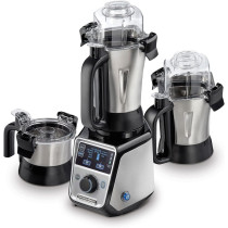 Hamilton Beach Professional Juicer Mixer Grinder, 1400W, 3 Stainless Steel Leakproof Jars And Tritan Lids, 13 Digital Settings, Upto 18000 RPM, Triple Motor Overload Protection, 1 Year Warranty