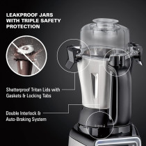 Hamilton Beach Professional Juicer Mixer Grinder, 1400W, 3 Stainless Steel Leakproof Jars And Tritan Lids, 13 Digital Settings, Upto 18000 RPM, Triple Motor Overload Protection, 1 Year Warranty