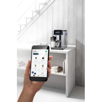 DeLonghi Primadonna Soul Fully Automatic Bean To Cup Coffee Machine In Built Grinder, Smart Touch Screen, Cappuccino, Latte Macchiato, Espresso Coffee Maker App Link, ECAM610.75.MB, 1 Year Warranty