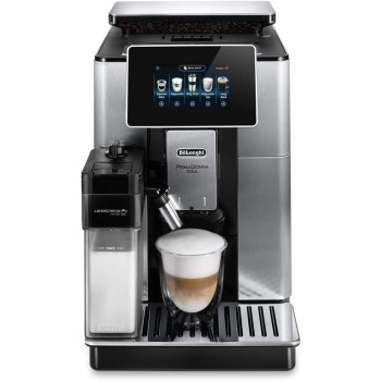DeLonghi Primadonna Soul Fully Automatic Bean To Cup Coffee Machine In Built Grinder, Smart Touch Screen, Cappuccino, Latte Macchiato, Espresso Coffee Maker App Link, ECAM610.75.MB, 1 Year Warranty