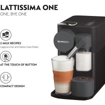 DeLonghi Plastic Nespresso Lattissima One Kaffeemaschine, Shadow Black, EN510.B, 1 Year Warranty
