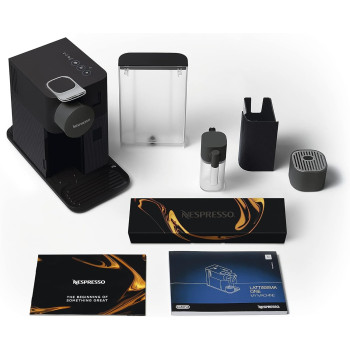 DeLonghi Plastic Nespresso Lattissima One Kaffeemaschine, Shadow Black, EN510.B, 1 Year Warranty
