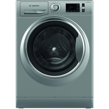 Ariston 9Kg Front Load Washing Machine, 1400 Rpm, 16 Programs, Fully Automatic Washer With Inverter Motor, Digital Led Display, Child Lock And Delay Start, Silver, NLM11946SCAGCC, 1 Year Warranty