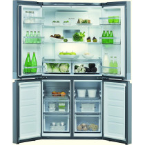 Ariston 591 Liters Side By 4 Door Bottom Freezer Refrigerator, French Door, No Frost Fridge, Inverter Compressor, Multi-Temperature Compartment, Touch Display, Inox, AQ5DI24JVS, 1 Year Warranty