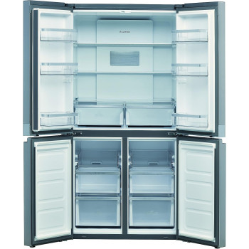 Ariston 591 Liters Side By 4 Door Bottom Freezer Refrigerator, French Door, No Frost Fridge, Inverter Compressor, Multi-Temperature Compartment, Touch Display, Inox, AQ5DI24JVS, 1 Year Warranty