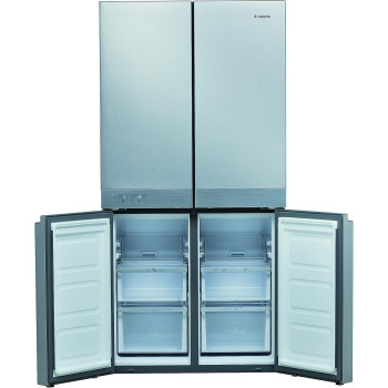 Ariston 591 Liters Side By 4 Door Bottom Freezer Refrigerator, French Door, No Frost Fridge, Inverter Compressor, Multi-Temperature Compartment, Touch Display, Inox, AQ5DI24JVS, 1 Year Warranty