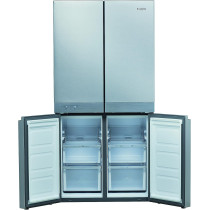 Ariston 591 Liters Side By 4 Door Bottom Freezer Refrigerator, French Door, No Frost Fridge, Inverter Compressor, Multi-Temperature Compartment, Touch Display, Inox, AQ5DI24JVS, 1 Year Warranty
