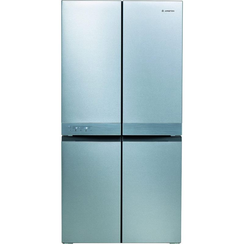 Ariston 591 Liters Side By 4 Door Bottom Freezer Refrigerator, French Door, No Frost Fridge, Inverter Compressor, Multi-Temperature Compartment, Touch Display, Inox, AQ5DI24JVS, 1 Year Warranty