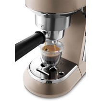 DeLonghi Dedica Metallics Coffee Machine Barista Pump Manual Espresso Coffee Maker With Milk Frother And Barista Kit For Americano, Cappuccino, Latte, Macchiato, Beige, 1 Year Warranty