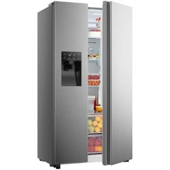 Hoover 508Ltr Side By Side Refrigerator With Water Dispenser, Silver, HSB-H508-WS, 1 Year Warranty