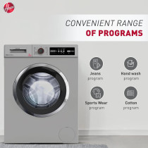 Hoover 7 Kg Front Load Fully Automatic Washing Machine, 1000 RPM 15 Programs, Electronic Control System, Easy To Operate Clothes Washer, HWM-V710-S, Silver, 1 Year Warranty