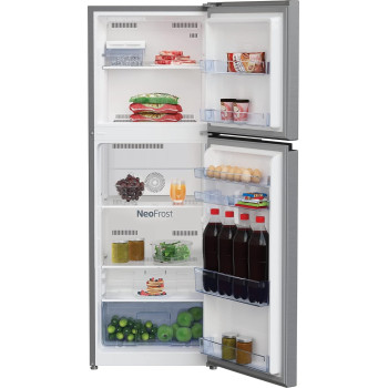 Beko Refrigerator 250Ltr Gross,Brushed Silver, Harvest Fresh, Neo Frost Dual Cooling, Prosmart Inverter Compressor, RDNT300XS, 1 Year Warranty