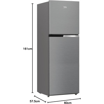 Beko Refrigerator 250Ltr Gross,Brushed Silver, Harvest Fresh, Neo Frost Dual Cooling, Prosmart Inverter Compressor, RDNT300XS, 1 Year Warranty