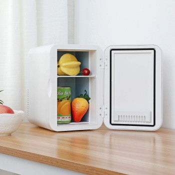 Coolbaby 8L Mini Refrigerator Small Car Home Fridge Portable Dual-Use Travel Freezer Ultra Quiet Low Noise Cooler Warmer, 1 Year Warranty