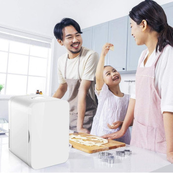 Coolbaby 8L Mini Refrigerator Small Car Home Fridge Portable Dual-Use Travel Freezer Ultra Quiet Low Noise Cooler Warmer, 1 Year Warranty