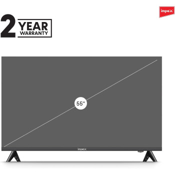 Impex 55 Inch UHD Smart LED TV - Android 9.0, Quad Core Processor, A+ Grade Panel, 4K Ultra HD, E-Share, 2-Year Warranty - HDMI, USB, WiFi, Wall Mount, Super Slim, Smart Energy Saving