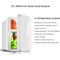 Coolbaby 8L Mini Refrigerator Small Car Home Fridge Portable Dual-Use Travel Freezer Ultra Quiet Low Noise Cooler Warmer, 1 Year Warranty