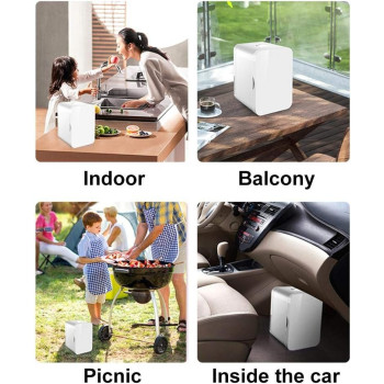 Coolbaby 8L Mini Refrigerator Small Car Home Fridge Portable Dual-Use Travel Freezer Ultra Quiet Low Noise Cooler Warmer, 1 Year Warranty