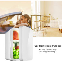 Coolbaby 8L Mini Refrigerator Small Car Home Fridge Portable Dual-Use Travel Freezer Ultra Quiet Low Noise Cooler Warmer, 1 Year Warranty