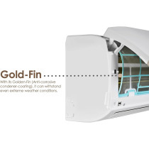Super General 2.5 Ton Split Air Conditioner, 30000 Btu, Rotary Compressor, Auto Restart, Gold Fin, 4-Way Swing, SGS-315-NE, White, 134 X 45 X 38 Cm, 1 Year Warranty
