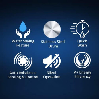 Nikai 7 Kg Front Load Washing Machine With Silent Operation, Quick Wash And Auto Imbalance Sensor, 1200 Rpm, NWM700FT, White, 1 Year Warranty