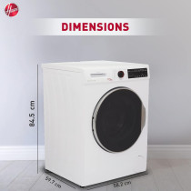 Hoover 7/5Kg Washer Dryer, Front Load Fully Automatic Combo Washing Machine With Dryer, 1200 Rpm, 15 Programs,Eco-Logic System, Hwd-V7512-W, White, 1 Year Warranty