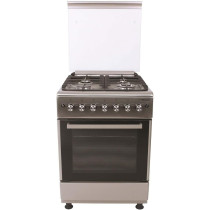 Bompani Gas Cooker 4 Burners With Oven And Grill Full Safety Cast Iron Size 60 X 60Cm, Silver, BO613YA, 1 Year Warranty