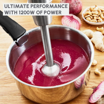 Moulinex Infinyforce Hand Stick Blender With Accessories 1200 W, Silver/Black, Stainless Steel/Plastic, DD95JD27, 1 Year Warranty