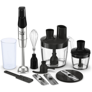 Moulinex Infinyforce Hand Stick Blender With Accessories 1200 W, Silver/Black, Stainless Steel/Plastic, DD95JD27, 1 Year Warranty