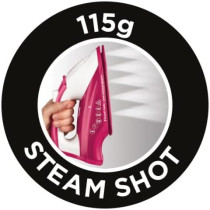 Russell Hobbs Light And Easy Bright Steam Iron, Colourful Design With 2X More Durable Soleplate, 115 Gram Steam Shot And 35 Gram Continuous Steam, Mulberry, 1 Year Warranty