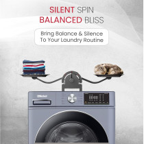 Nobel 8 Kg Front Load, 5 Kg Drying Capacity With 100% Dry Fully Automatic, 1400 Rpm, Led Display, Bldc Inverter Motor, Washer-Dryer Combo 60 X 52 X 84.7 Cm, Dark Silver, NWM860FS, 1 Year Warranty