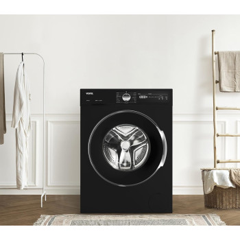 Vestel 8Kg Steam Function, 1200 Rpm, Front Load, Inverter Motor, Esma Certified, A++ Energy, 18 Programmes, Led Screen, Black, 1 Year Warranty