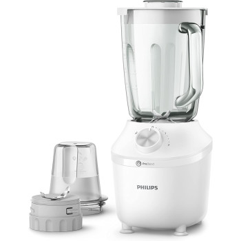 Philips 3000 Series Blender 600W, 2L Capacity, Glass Jar, Problend System, 2 Speed Setting And Pluse, HR2291/20, White, 1 Year Warranty