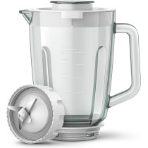 Philips 3000 Series Blender 600W, 2L Capacity, Glass Jar, Problend System, 2 Speed Setting And Pluse, HR2291/20, White, 1 Year Warranty