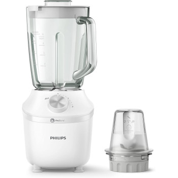 Philips 3000 Series Blender 600W, 2L Capacity, Glass Jar, Problend System, 2 Speed Setting And Pluse, HR2291/20, White, 1 Year Warranty