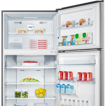 Hisense RT649N4ASU Top Mount Refrigerator With Digital Display Control, Multi Air Flow, Twist Ice Maker, Tampered Glass Shelves, No Frost, 1 Year Warranty