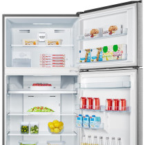 Hisense RT649N4ASU Top Mount Refrigerator With Digital Display Control, Multi Air Flow, Twist Ice Maker, Tampered Glass Shelves, No Frost, 1 Year Warranty