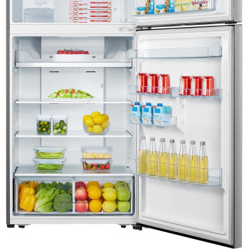 Hisense RT649N4ASU Top Mount Refrigerator With Digital Display Control, Multi Air Flow, Twist Ice Maker, Tampered Glass Shelves, No Frost, 1 Year Warranty