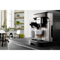 DeLonghi Magnifica Evo Bean To Cup Fully Automatic Coffee Machine Traditional Milk Frother Built In Grinder 100% Arabica Whole Coffee Beans, ECAM290.81.TB, Titanium And Black, 1 Year Warranty