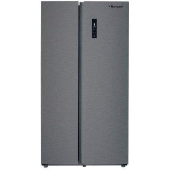 Bompani 451L Double Door Refrigerator With No Frost Technology, Electronic Controls, R600A Refrigerant, 1 Bottle Shelf And 3 Door Shelves, BR600SS, Silver, 1 Year Warranty