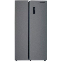 Bompani 451L Double Door Refrigerator With No Frost Technology, Electronic Controls, R600A Refrigerant, 1 Bottle Shelf And 3 Door Shelves, BR600SS, Silver, 1 Year Warranty