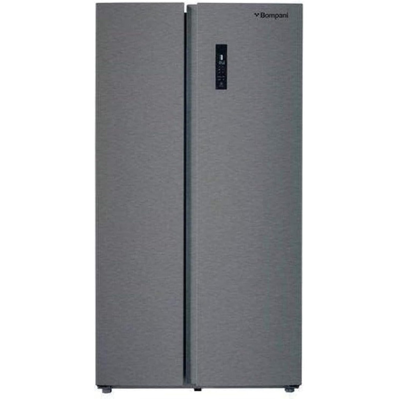 Bompani 451L Double Door Refrigerator With No Frost Technology, Electronic Controls, R600A Refrigerant, 1 Bottle Shelf And 3 Door Shelves, BR600SS, Silver, 1 Year Warranty