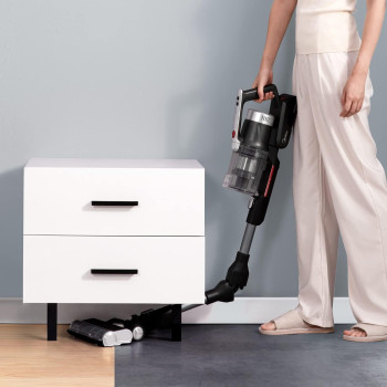 Midea Cordless Stick Vacuum Cleaner With 450W Powerful Bldc Motor For High Suction Power, 70 Minutes Run Time, Light Weight, One Button Flexible Bend, Motorized Brush For Hard Floor And Carpets, P7Flex, 1 Year Warranty