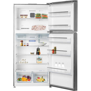 Terim 600 Liters Top Mount Refrigerator With No Frost Technology, Multi Airflow Design And Chill Zone, Stainless Steel Finish, TERR600SST, 1 Year Warranty