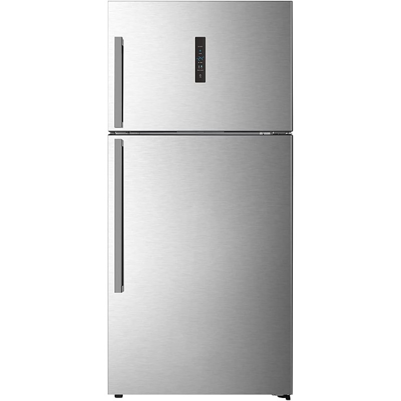 Kelon 770 Liters Double Door Top Mount, Total No Frost Fridge And Freezer With Led And Touch Control, Interior Led Light And Large Crisper With Humidity Control, Inox, Inverter Compressor, KRD77WRS, 1 Year Warranty