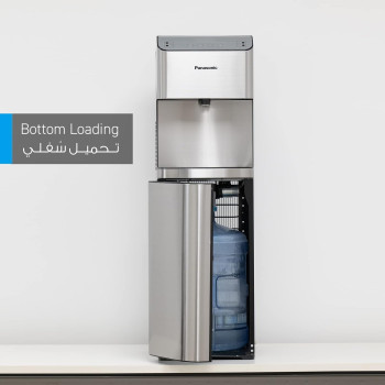 Panasonic Bottom Loading Water Dispenser, SDM-WD3531BG, Touchless, Digital Touch Control Panel, Uv Sterilization, Info Display, Black And Stainless Steel Finish, 1 Year Warranty